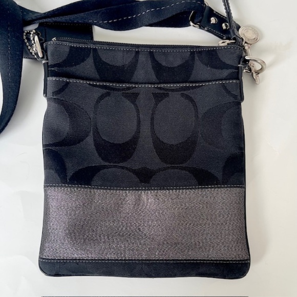 Coach Black Signature Textile Jacquard Swingpack Crossbody Bag  Fo867-42029 - Picture 1 of 10